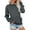 Gray, variant on Women's Solid Color Crewneck Sweatshirt, Casual Long Sleeve Pullover Top with Front Pockets, Comfortable No Hood Streetwear for Daily Wear, Home and Outdoor Activities Blackish Green L