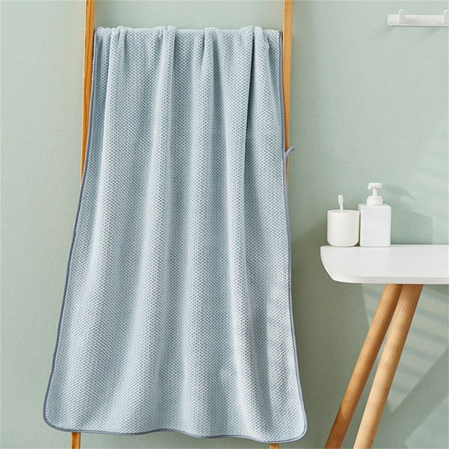 Serviette de Bain en Coton Polyester, Serviette de Bain en Velours Corail *1 Pce (Multi-Couleur-1)