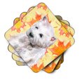 thumbnail image 2 of Westie Fall Foam Coaster Set of 4 Yellow, 2 of 3