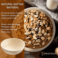 thumbnail image 4 of Swayvoo Banneton Bread Proofing Basket Set of 2, 9-Inch Round Rattan Baskets with Liners, Sourdough Baking Supplies, 4 of 6