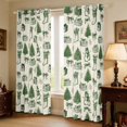 thumbnail image 2 of Manfei Pine Kitchen Curtains Holiday Black Out Curtains Pack of 2 (42x63 Each), 2 of 6