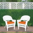 thumbnail image 2 of Jeco Wicker Chair in White with Orange Cushion (Set of 2), 2 of 9