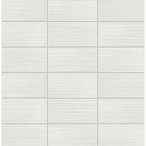Lillian August Luxe Haven Rib Tile Peel and Stick Wallpaper 20.5 in. W x 18 ft. L - Morning Fog