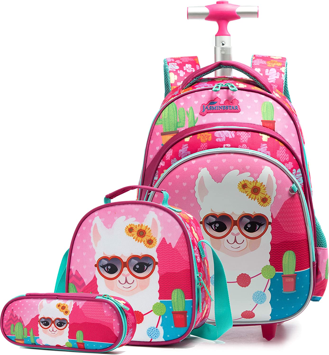 Girls Rolling Backpack Wheels Backpacks for Girls for School Wheeled