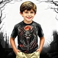 thumbnail image 2 of Halloween Shirts For Toddler Boys Werewolf Graphic Casual Children Short Sleeve Tee Tops Size 2-3T, 2 of 4