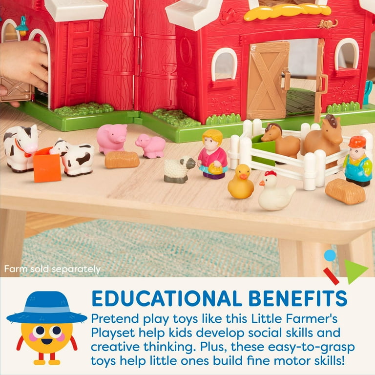 Battat Little Farmer's Playset Farm Set with 25 Pieces, Toddler