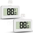 thumbnail image 1 of FrostHike Mini Refrigerator Fridge Thermometer, 2 Pack Digital Freezer Thermometer Waterproof Room Thermometer with Hook, Large LCD Display, 1 of 5