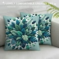 thumbnail image 3 of GOSMITH  Green Botanical Tropical Banana Leaf Throw Pillow Cover Palm Plant Decorative Pillow Case Home Decor Square Pillowcase, 3 of 5