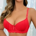 thumbnail image 2 of XIYON Womens Bras Women's Push Up Bra Multi Colored Bow Lace Small Push Up Bra Classic, 2 of 4