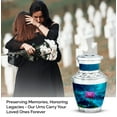 thumbnail image 4 of KARYLIZ Lotus Small Urns For Human Ashes Adult Man - Nature Cremation Urn for Human Ashes Adult Male & Female - Blue Funeral Urns - Mini Keepsake Urn for Women - 3 Inch - Decorative Memorial for Dad, 4 of 7