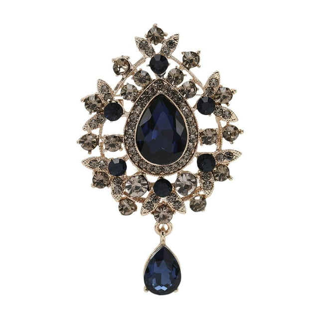 Broche Pin Accesorios Elegante Colgante De Lujo Estilo Palacio Decoración Decorativa Azul Yuyangstore