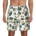 thumbnail image 2 of Goofa Cute Bunny Printed Men's Swim Trunks Board Shorts Quick Dry Mens Swimming Trunks with Compression Liner,Breathable Fit Hawaii Beach Shorts-Small, 2 of 9