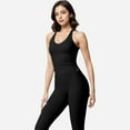 thumbnail image 3 of Women's Strappy Back Fitted Tank Top with Scoop Neck - Large, Black, 3 of 6