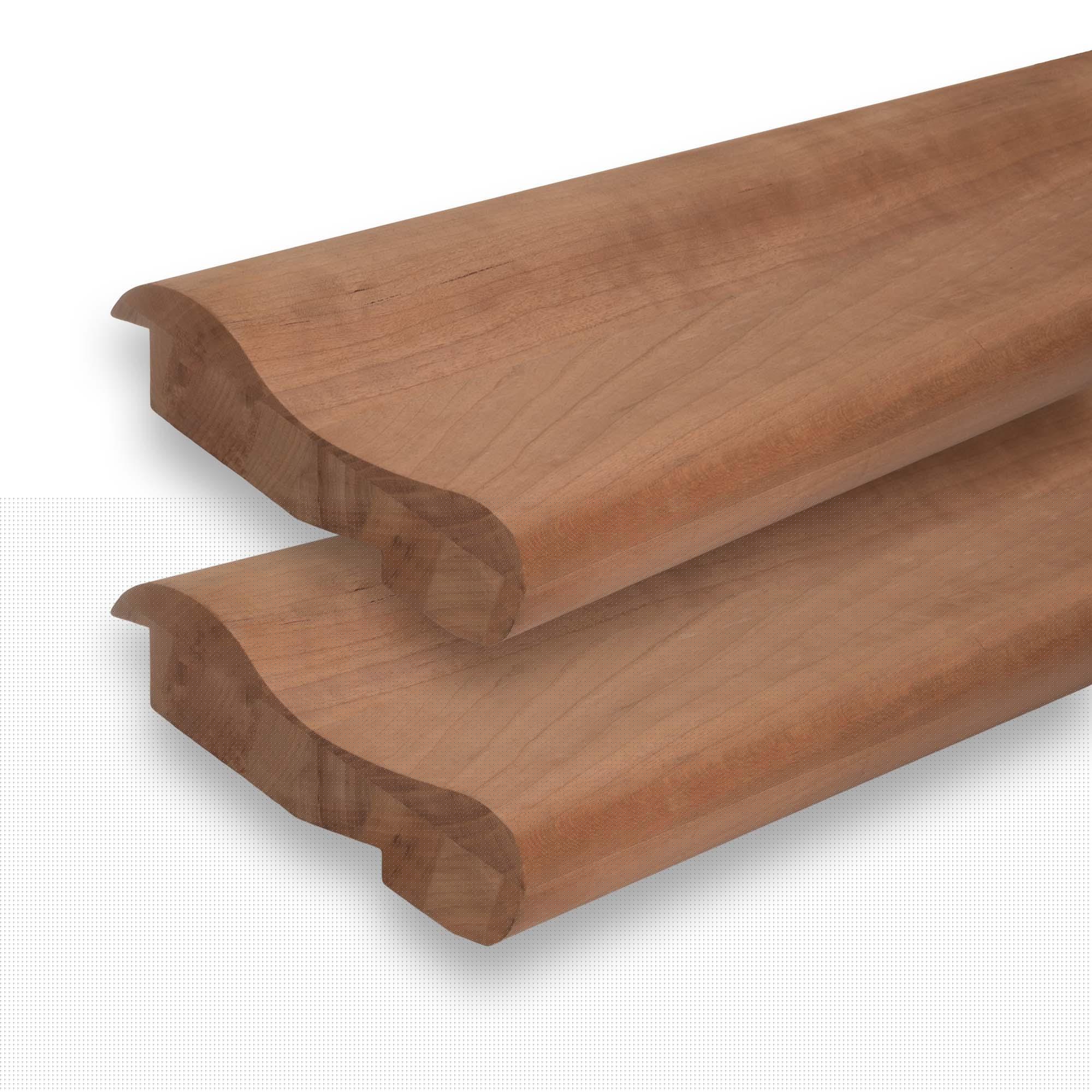 Unfinished Cherry, variant on Outwater 12ft Chicago Bar Rail Cut Into 6ft Pieces - 1-1/2in H x 6-5/8in W - Unfinished Red Oak Rail