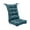 Azure Blue, variant on Rocking Chair Cushion 21x17/17x17, Thick Corduroy Non-Slip High Back Pads with Ties, Glider Replacement for Nursery, Living Room & Bedroom, Dark Gray