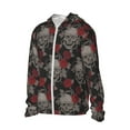 thumbnail image 2 of Easygdp Skull and Red Roses Lightweight Long Sleeve Sun Shirt Sports long-Sleeved Sun Protective Clothing, Quick Drying Breathable - Small, 2 of 9