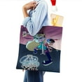 thumbnail image 4 of Star vs. las Fuerzas del Mal Bolso de tela con estampado de lienzo para mujer, bolsa de compras reutilizable y estética, con cremallera interior, regalo para mujer,40*40cm., 4 of 6