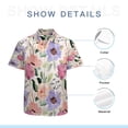 thumbnail image 7 of High Quality Hawaiian Shirts for Men Short Sleeve Aloha Beach Shirt Floral Summer Casual Button Down Shirts Blouses 34U27Z, 7 of 7
