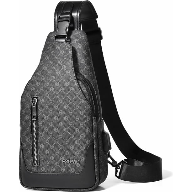 FSD.WG Mochila de Hombre Bolso Cruzado Multifuncional Bolsa de Viaje para Senderismo Diseño Impermeable Estilo Clásico Simple para el Uso Diario