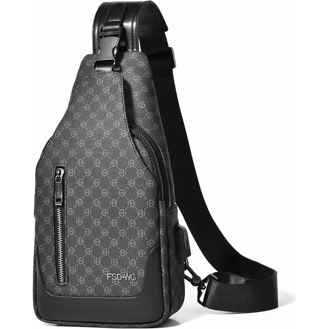 FSD.WG Mochila de Hombre Bolso Cruzado Multifuncional Bolsa de Viaje para Senderismo Diseño Impermeable Estilo Clásico Simple para el Uso Diario