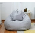 thumbnail image 4 of The color is as shown in the main picture 100*120cm Lazy Classic Bean Bag Chair Sofa Covers without Filler Linen Cloth Lounger Seat Bean Bag Pouf Puff Couch Tatami Living Room, 4 of 5