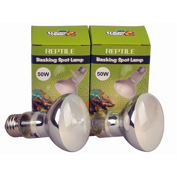 Reptile Basking Spot Lamp,Daylight Heat Bulb,2-Pack (watts, 50)