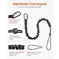 thumbnail image 2 of 5 Pack Retractable Tool Lanyard with Locking Carabiner,36-71 " Safety Tether for Roofing&Construction,19.8LB Weight Capacity, 2 of 12