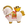 thumbnail image 2 of Figura de caballo Mini figura Feng Shui Decoración Regalos Miniatura Caballo de resina moderno Lingote de oro, 2 of 9