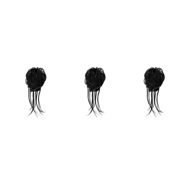 Guardoinrt Curly Hair Bun Any Occasion And Hair Type Made Of Materials Ponytail Extension 1B 3Set
