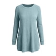 thumbnail image 5 of ZGRBOU Long Sleeve Tunic Tops for Women Crewneck Ribbed Knit Sweater Fall Casual Loose Fit Pullover Shirts with Pockets, 5 of 5