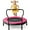 Pink, variant on Gymax 40'' Trampoline for Kids Indoor/Outdoor Fitness Trampoline w/ Foam Handlebar Blue