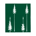 thumbnail image 2 of Durable Soft & Warm Flannel Blanket - Cozy Design with Stylized Pine Trees on Dark Green Background Perfect for Sofa Travel Bed & Chair, 2 of 5