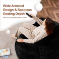 thumbnail image 6 of Bean Bag Chair Bean Bag Chairs for Adults Comfy Beanbag Chair with Spacious Design Giant Bean Bag Couch with Armrest Large Bean Bag Chair with Filler for Living Room Bedroom (Khaki), 6 of 8