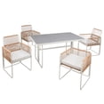thumbnail image 1 of Comedor Exterior Sunset Para Patio Jardín  4 Personas Rattan KingsHouse beige 5 piezas, 1 of 8