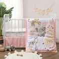 The Peanutshell Pink and Grey Wildest Dreams Crib Bedding Set for Baby