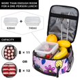 thumbnail image 4 of ZNDUO Lunch Bag, Large Durable Insulated Reusable, Office Work, School Picnic, Beach Lunch Box, Tropical Petal Pineapple Pattern Handheld Insulated Lunch Bag, 4 of 8