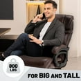 thumbnail image 6 of 600-lb Big and Tall Office Chair, Extra Wide Seat and Adjustable Lumbar, Heavy Duty Executive Chair with High Back,, 6 of 7