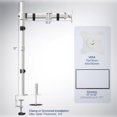 thumbnail image 4 of White Single Monitor Desk Mount Extra Tall Adjustable Stand for up to 32" Screen, 4 of 9