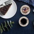 thumbnail image 6 of FMSHPON Independence Day Vintage Star on Wooden Plank Set of 6 Round Coaster for Drinks, Absorbent Ceramic Stone Coasters Cup Mat with Cork Base for Home Kitchen Room Coffee Table Bar Decor, 6 of 6