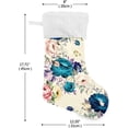 thumbnail image 2 of Coolnut 2 Pack Christmas Stockings 17.7 Inches Floral Bouquets Large Size Xmas Cable Stocking Gifts & Decorations for Family Holiday Xmas Party, 2 of 6