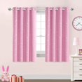 thumbnail image 1 of PrinceDeco Cortinas opacas para dormitorio con aislamiento térmico, cortinas plateadas con estrellas brillantes para niñas, con ojales antiguos, tratamiento de ventana superior, 2 paneles para guarder, 1 of 1