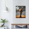 thumbnail image 3 of COMIO  Canvas Wall Art Animal Resting Elephant Look at The Moon Wall Pictures Giclee bathroom Wall Decor on Canvas Stretched Artwork Living Room Bedroom, 3 of 4