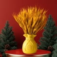 thumbnail image 6 of Chinese Bonsai Ornament Wheat Stalks & Red Berries Bouquet Simulation Flowers Bouquet with Good Luck Drawstring Bag Shaped Vase Fake Flowers Arrangement Table Decoration for New Year Party Home Decor, 6 of 6