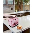 thumbnail image 3 of Valentine's Day Toaster Cover 2 Slice, Small Kitchen Appliance Covers, Romantic Love Roses Truck Ombre Pink Toaster Oven Cover with Loop, Bread Machine Cover Polyester Dust Cover Protection, 3 of 4