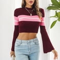 thumbnail image 2 of Vedolay Womens 2023 Sweaters Womens Sweaters Casual Crewneck Long Sleeve Lightweight Pullover Tops,Red M, 2 of 5