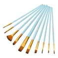 thumbnail image 2 of Juego de 10 pinceles para acuarela, cabezal de nailon, pincel para detalles Azul claro, 2 of 9
