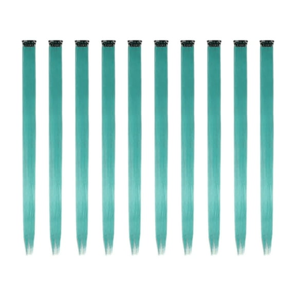 Beauos Clearance Colored Hair Extensions, Multi-Colors Party Highlights Clip in Synthetic Hair, Hair Extensions Clearance Sale, 10X Wig Extensions