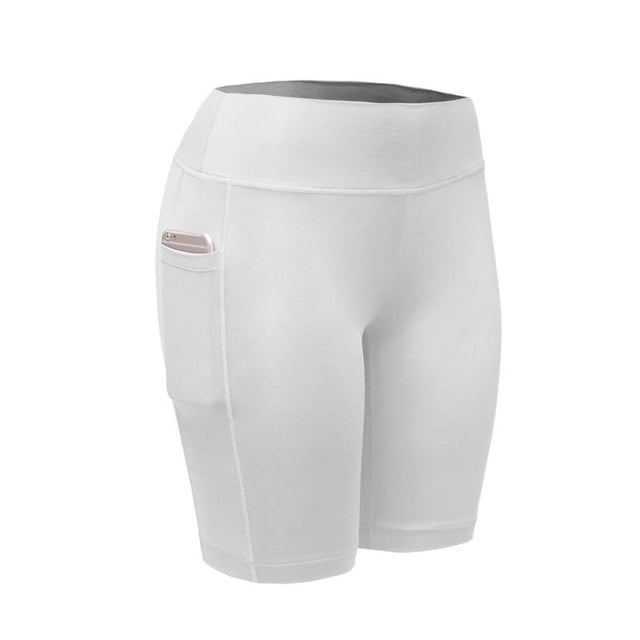 Promotion Dégagement d'Été Femmes Compression Shorts Rapide Sec Skinny Élastique Respirant Skinny Solide Stretch Shorts Femmes Forme Physique Sec Femelle Rouge L