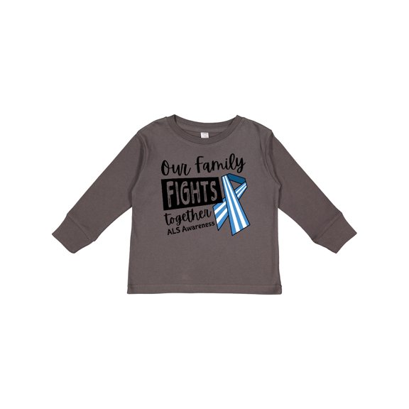 Inktastic Our Family Fights Together ALS Awareness Boys or Girls Long Sleeve Toddler T-Shirt