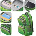 thumbnail image 4 of Green Cartoon Dinosaurs Pattern Cute School Backpack Bag with Padded Back and Adjustable Shoulder Straps 16.9 X 12.6 X 5.9 Inches, 4 of 5